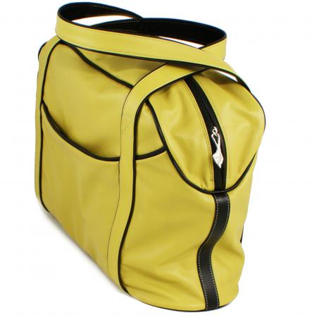 SMALL LAZY WEEKENDER <br> chartreuse & black