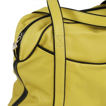 SMALL LAZY WEEKENDER <br> chartreuse & black