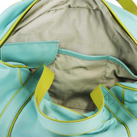 SMALL LAZY WEEKENDER <br> pale turquoise & apple green