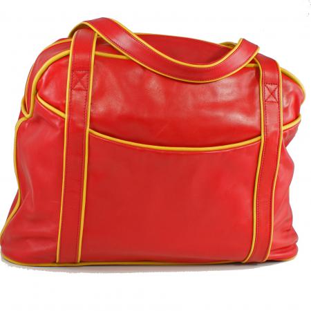 SMALL LAZY WEEKENDER <br> red & mustard