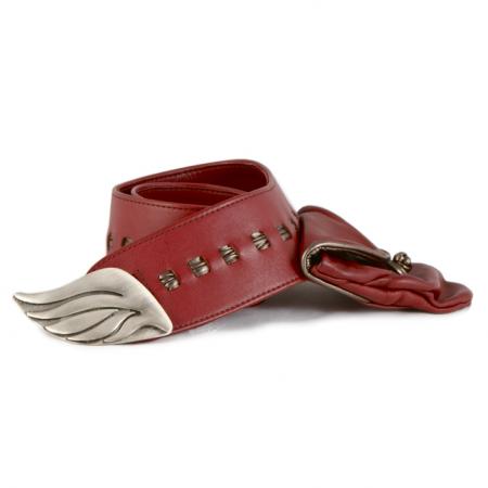 HIP DITTY RIBBON <br />red & pewter