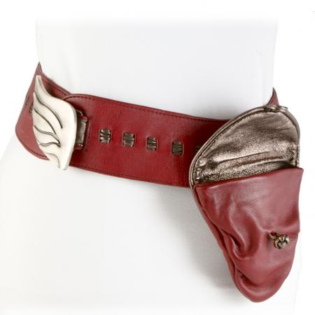 HIP DITTY RIBBON <br />red & pewter