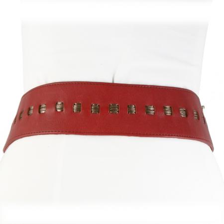 HIP DITTY RIBBON <br />red & pewter