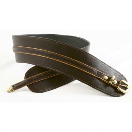 CURVE PERFECT WEST BELT<br />chocolate & bronze