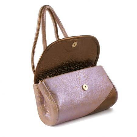 CLUTCH ZING <br />pink & bronze