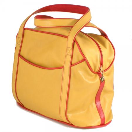 SMALL LAZY WEEKENDER <br> mustard & red
