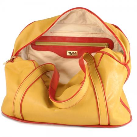 SMALL LAZY WEEKENDER <br> mustard & red