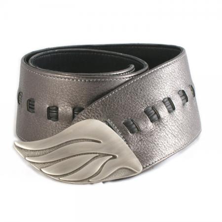 CURVE PERFECT RIBBON BELT <br />  anthracite & black