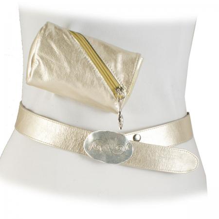  CONVERTABLE HIP ZIP<br /> champagne & chartreuse