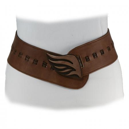 CURVE PERFECT RIBBON BELT <br /> light brown & dark brown