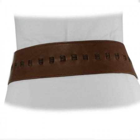 CURVE PERFECT RIBBON BELT <br /> light brown & dark brown