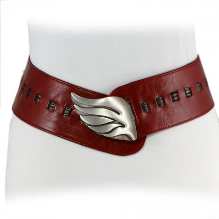 CURVE PERFECT RIBBON BELT <br /> red & anthracite