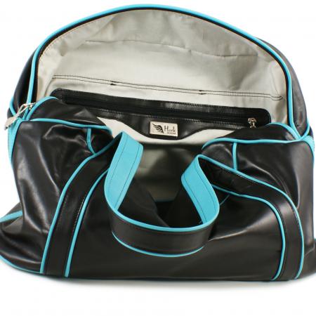 SMALL LAZY WEEKENDER <br> black & turquoise