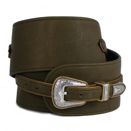 CURVE PERFECT RIBBON BELT<br>olive & gold