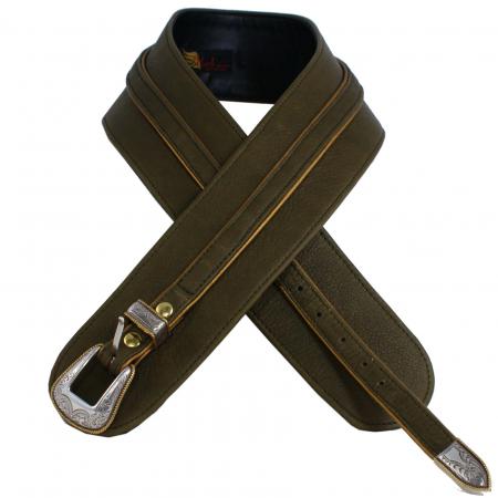 CURVE PERFECT RIBBON BELT<br>olive & gold