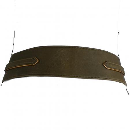 CURVE PERFECT RIBBON BELT<br>olive & gold