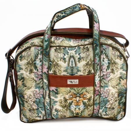 FELICITY WEEKENDER <br> textile olive & cognac