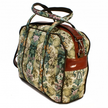 FELICITY WEEKENDER <br> textile olive & cognac