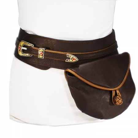 HIP DITTY WEST BAG <br> dark brown & bronze