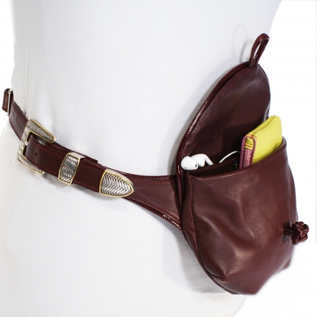HIP HIP BAG <br> burgundy & patent burgundy