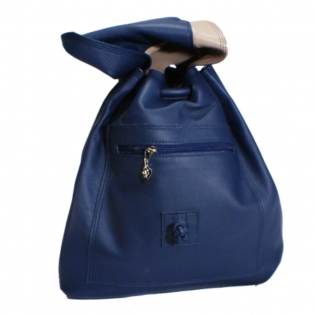 KIT SAC<br> navy blue & taupe