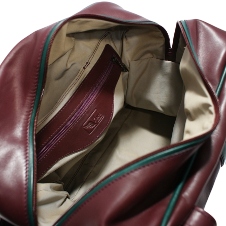 FELICITY WEEKENDER <br> burgundy & green