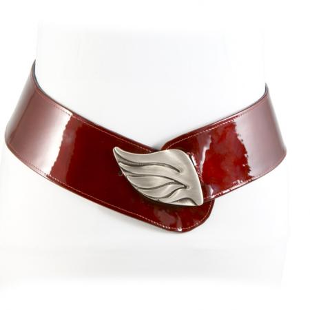 CURVE PERFECT CLASSIC BELT <br />  red patent leather