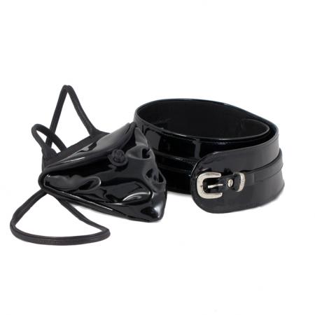 CONVERTIBLE <br > HIP DITTY WESTERN <br > black patent leather